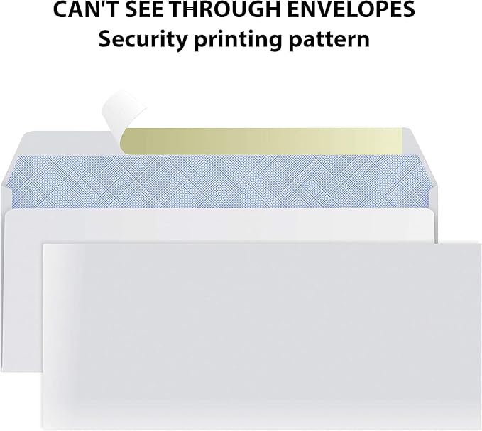 #10 Envelopes Letter Size Self Seal | 1, 000 Business Mailing Security Peel and - Image 5