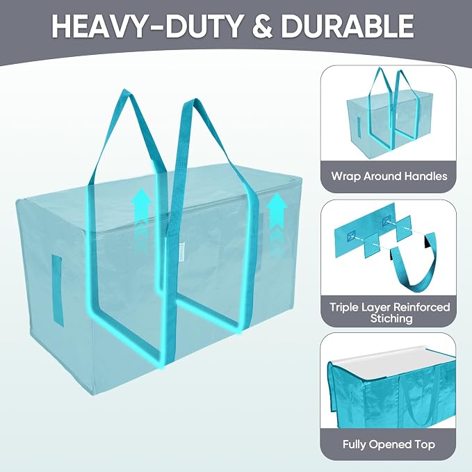 TICONN 6 Pack Extra Large Moving Bags Heavy Duty - Image 3