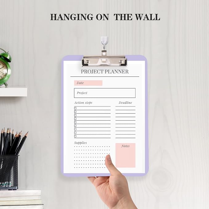 2 PCS Purple Clipboard with Pen Holder, Standard A4 Letter Size, Nursing Clip - Image 6