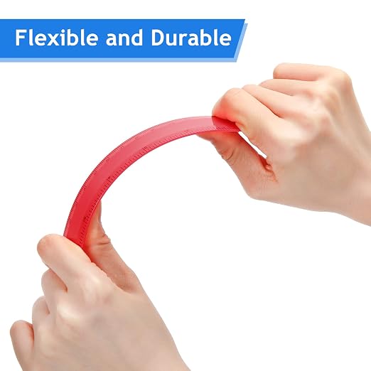 Zonon 100 Pcs 6 Inch Rulers Bulk Plastic Flexible Small Straight Rulers - Image 4