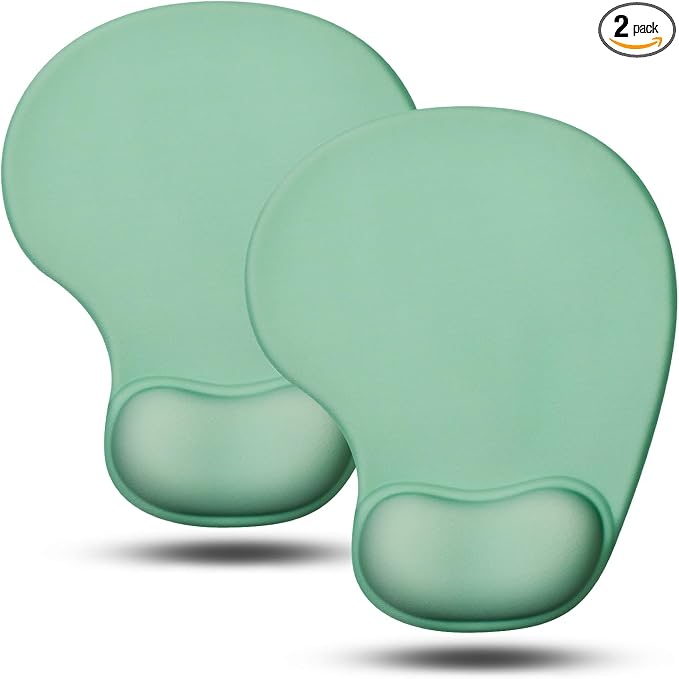 JIKIOU Mouse Pad, 2 Pack Ergonomic Mouse Pads by JIKIOU