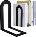 Chunful 2 Pcs Black Modern Metal Book Ends by Chunful