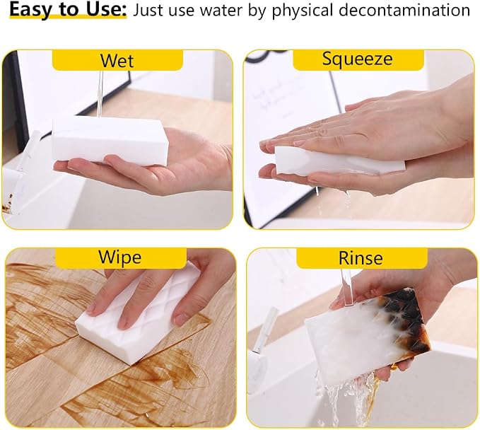 Magic Sponge Eraser, 50 Pack 2X Density Melamine Foam Cleaner - Image 5