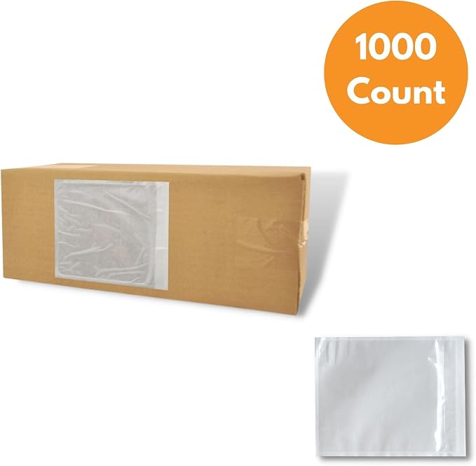 PSBM 1000 Pcs 7.5 x 5.5 Inch Clear Blank Packing List Envelopes, Shipping - Image 4