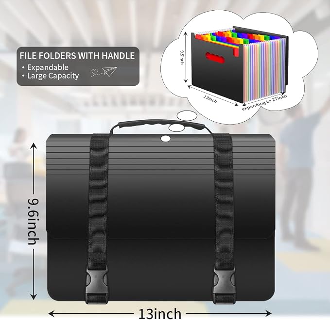 25 Pockets Accordion File Organizer Expanding File Folders - Image 5
