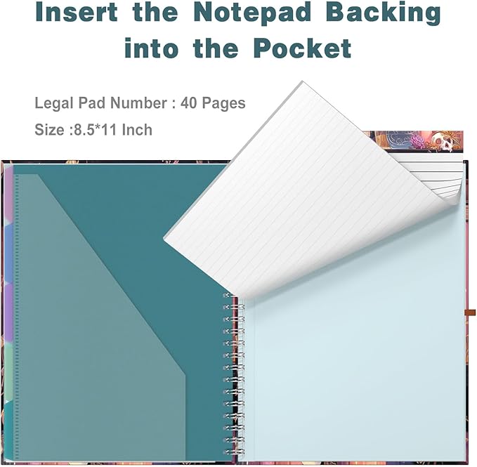 Hongri Clipboard Folio with Refillable Lined Notepad, 8.5 x 11 Folders with - Image 5