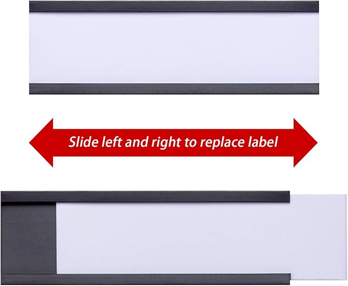 Magnetic Label Holders with Magnets Magnetic Data Card Holders with Clear - Image 4