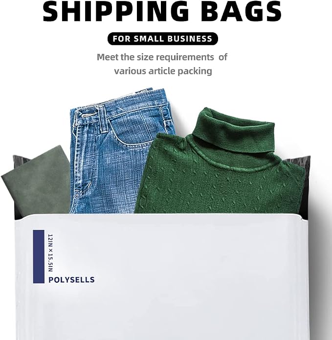 POLYSELLS 200 pcs 12x15.5 Inch White Poly Mailers Shipping Envelopes, Strong - Image 7