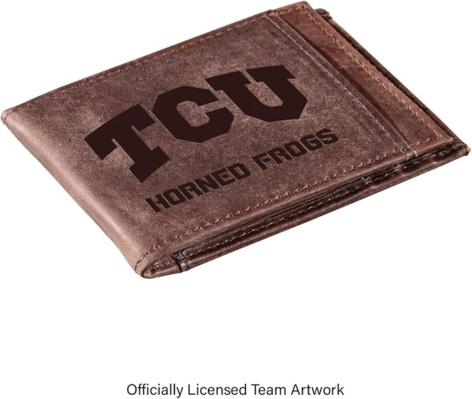 Team Sports America NCAA Texas Christian University Front Pocket Slim Wallet - Image 2