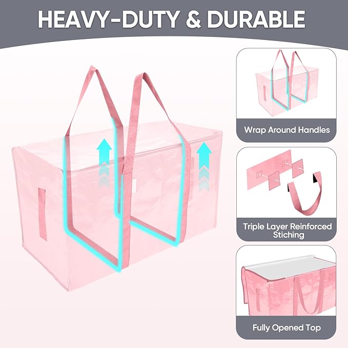 TICONN 8 Pack Extra Large Moving Bags Heavy Duty - Image 3