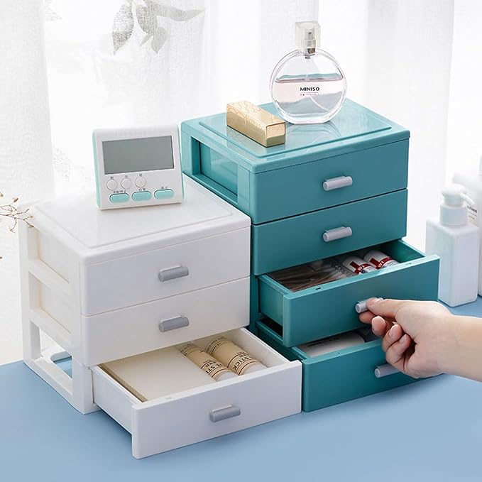 Plastic Vanity Organizer with 4 Drawers, Small Storage Organization Drawers - Image 5