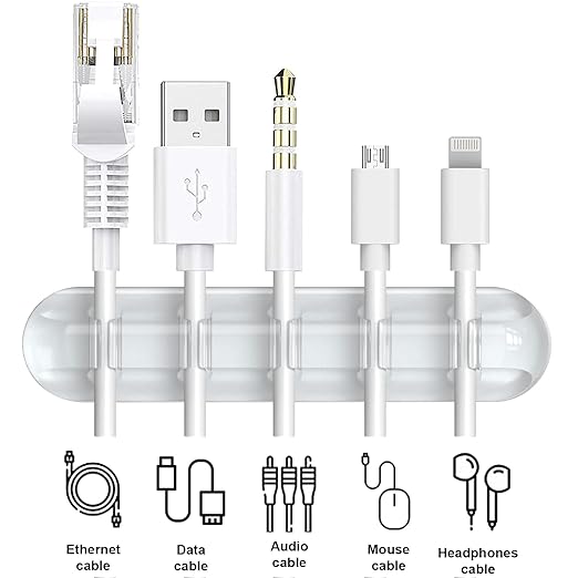 INCHOR Cord Organizer, Cable Organizers USB Cable Holder Wire Organizer Cord - Image 3