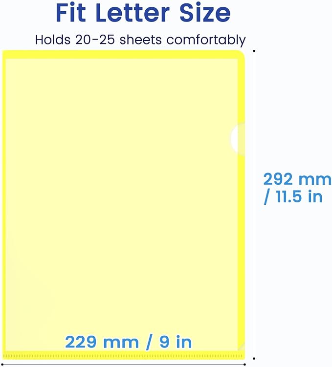 Sooez 15 Pack Clear Document Folder, Plastic Sleeves - Image 4