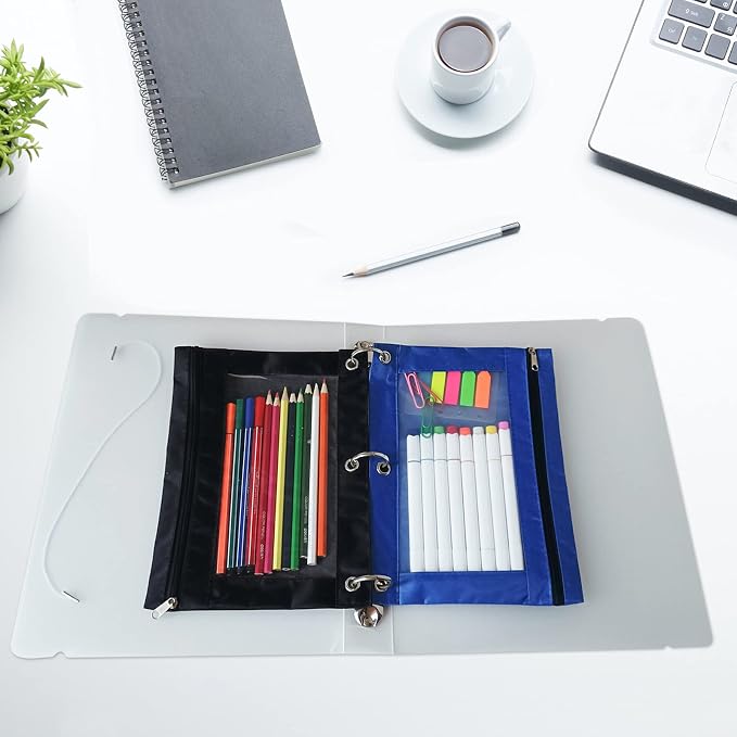 YoeeJob Binder Pouches for 3 Ring Binder, Pencil Pouch Pen Holder Case - Image 6