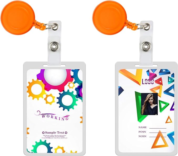 JANYUN 100 Pcs Badge Reels Retractable Badges Holder - Image 5