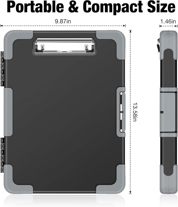 Sooez Toughest Clipboard with Storage, Internal Pen Pouch Included, Letter/ A4 - Image 3