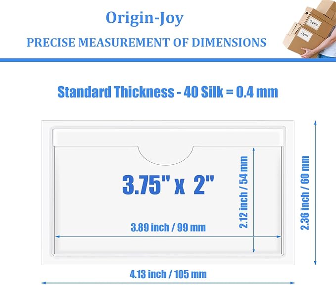 Origin-Joy 60 PCS Self Adhesive Index Card Pockets - Image 2