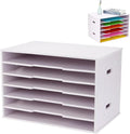 Construction Paper Organizer 20" x 13", 6 Tier Desktop File Storage Cardstock by Unknown