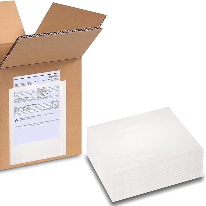 PSBM 1000 PCS 7 x 10 Inch Clear Blank Packing List Envelopes, Shipping by PackagingSuppliesbymail