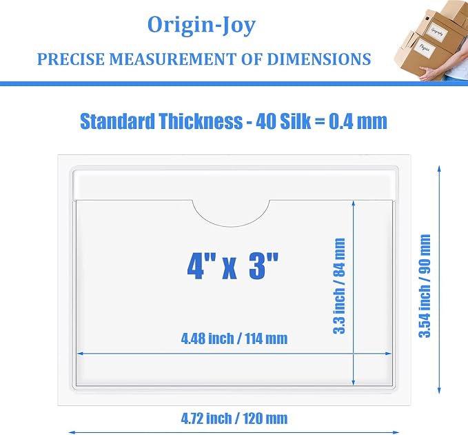 Origin-Joy 35 PCS Self Adhesive Index Card Pockets - Image 2