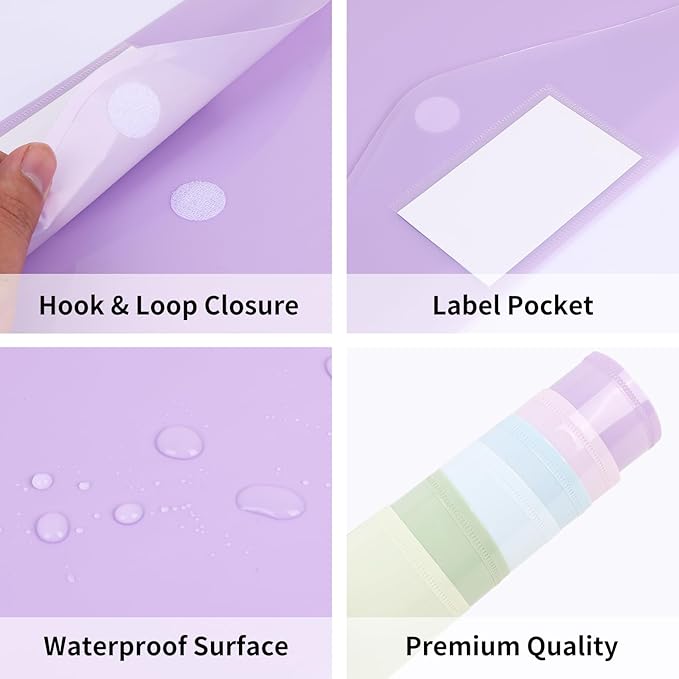 EOOUT 12pcs Plastic Envelopes, Plastic Folders - Image 4