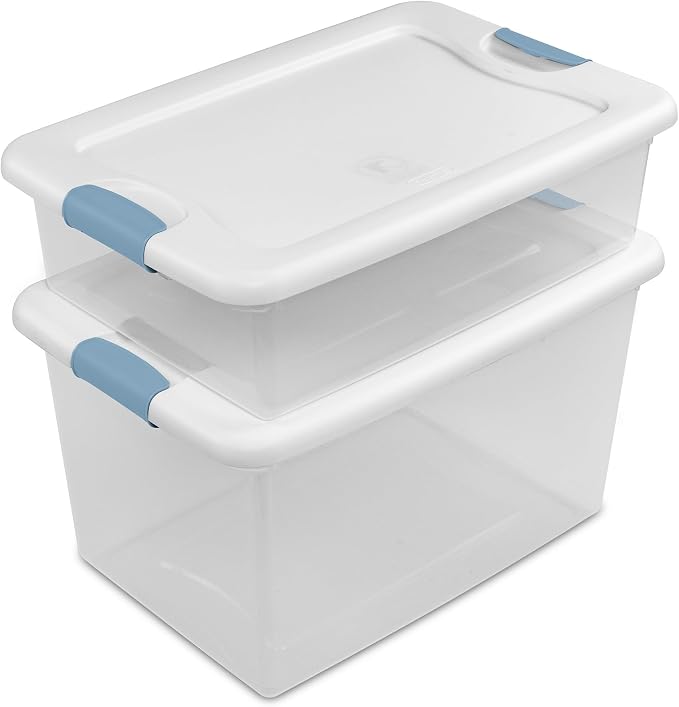 Sterilite 8-Pack 64 Quart Latching Box, Dorm Room, and Closet Organization - Image 8