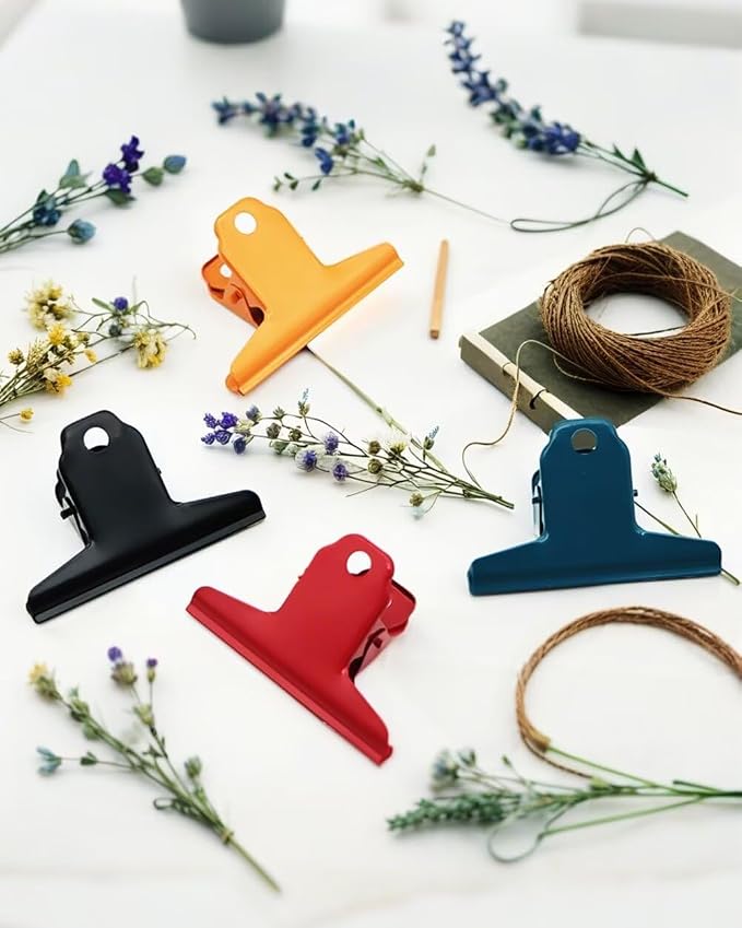2PCS Extra Large Binder Clips Metal Bulldog Clip Large Paper Clamp Holder - Image 8