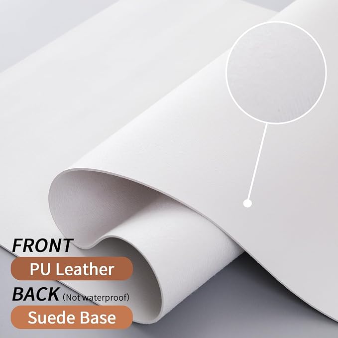 Leather Desk Pad, Large Mouse Pad, Non-Slip Desktop Mat, Leather Desk Blotter - Image 3