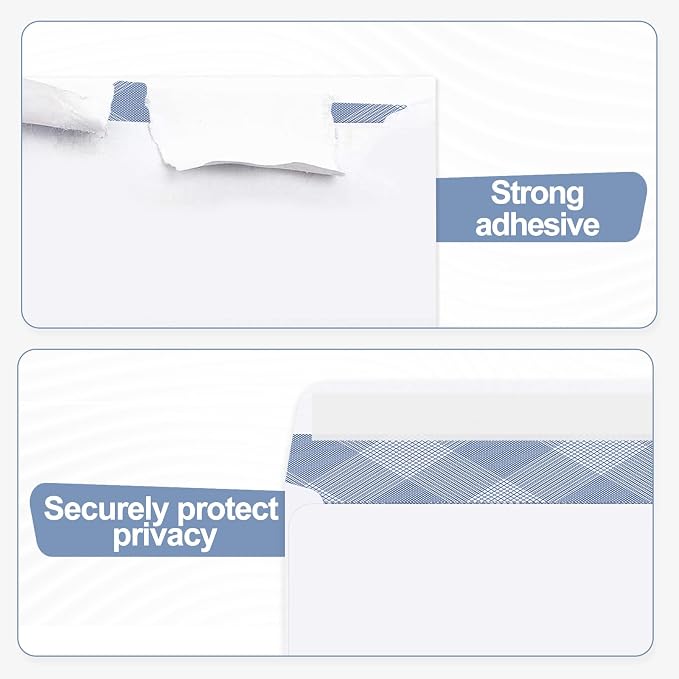 #10 Security Self-Seal Envelopes, PANDRI Windowless Business Mailing Envelopes - Image 3