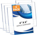 6 Pack Slanted Back Acrylic Sign Holders 4x6 by DECOHOBO