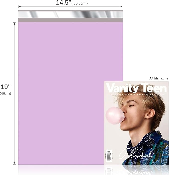 Fuxury Poly Mailers 14.5x19'' 50 Pcs, Waterproof Shipping Bags - Image 2