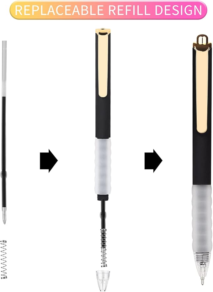 Pens Ballpoint Black Ink 1.0 mm Pen Medium Point Smooth Writing - Image 7