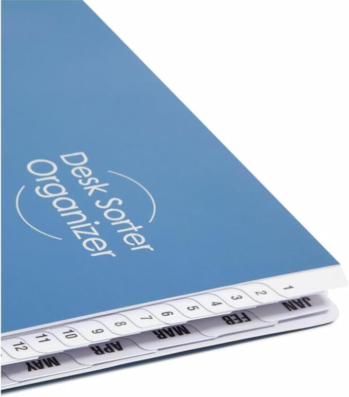 Smead Desk File/Sorter, Daily and Monthly, 43 Dividers, Letter Size, Dark Blue - Image 8