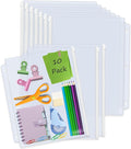 Binditek 10 Pack Plastic Zippered Binder Pockets, 3-Hole Punched by Binditek