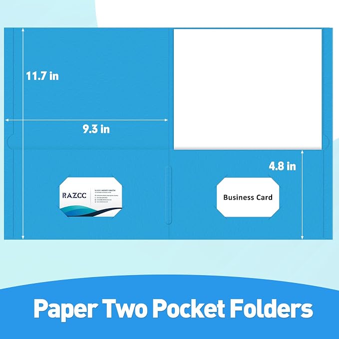 Two Pocket Folders, RAZCC 100 Pack File Folders - Image 2