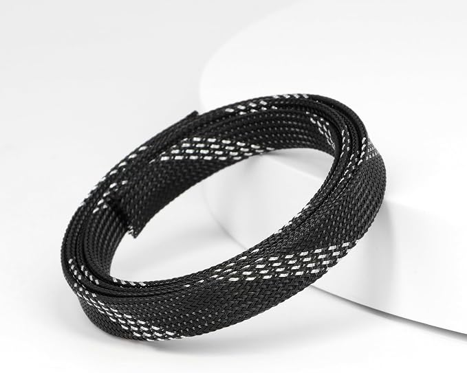25ft PET Expandable Braided Cable Sleeve 13/16inch Pet Braided Cable Sleeve - Image 3