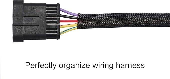 25ft - 1 inch PET Expandable Braided Sleeving – Black – Alex Tech Braided Cable - Image 3