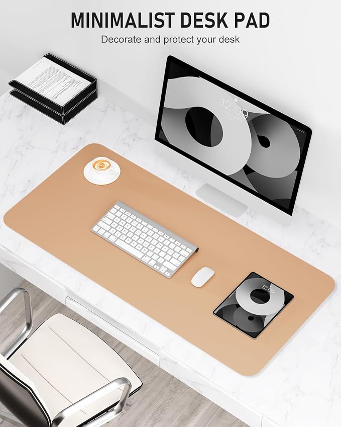 Desk Pad, 35.5" x 17" PU Leather Non-Slip Desk Mat Large Mouse Pad - Image 2