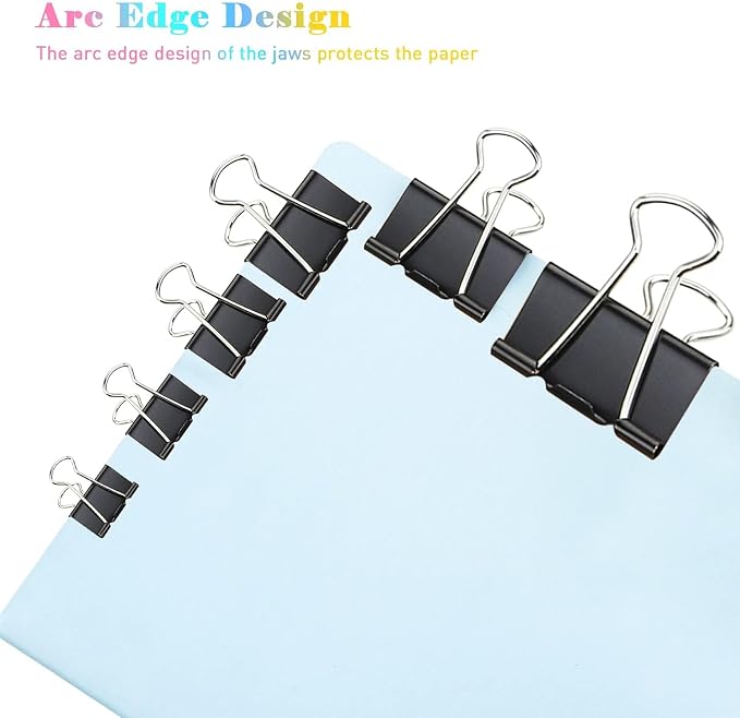 Extra Large Binder Clips, 12 Pack, 2.4 Inch, Standard 60mm, Jumbo Paper Clips - Image 4