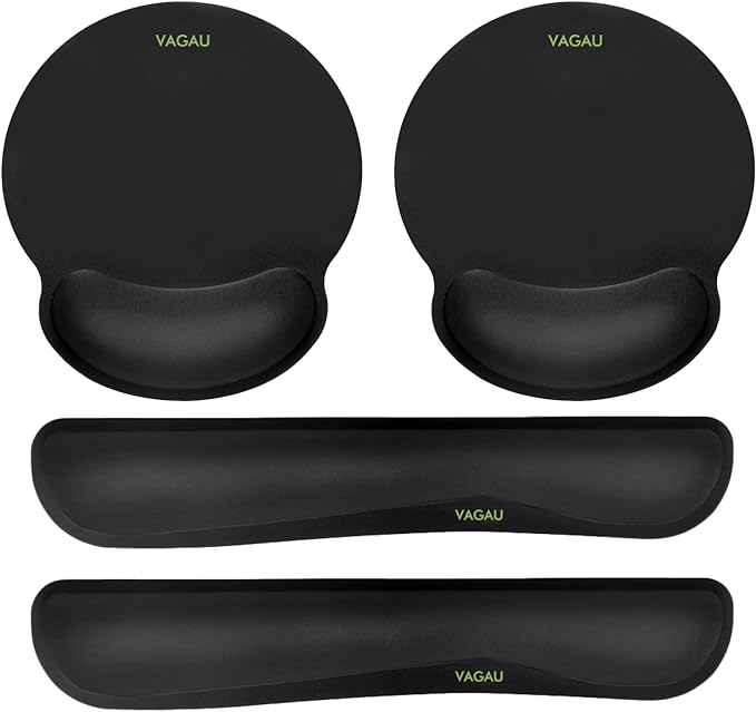 Comfy Mee Premium Memory Foam Keyboard and Mouse Wrist Rest Pads Set- by VAGAU