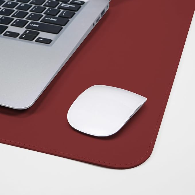 AFIING Leahter Desk Pad 47" x 17", Desk Cover mat | Natural Cork & PU Leather - Image 5