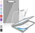 Sooez Clipboard with Storage, Heavy Duty Cleaview Clip Boards 8.5x11 with Dual by Sooez