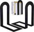 Chunful 6 Pcs Black Modern Metal Book Ends by Chunful