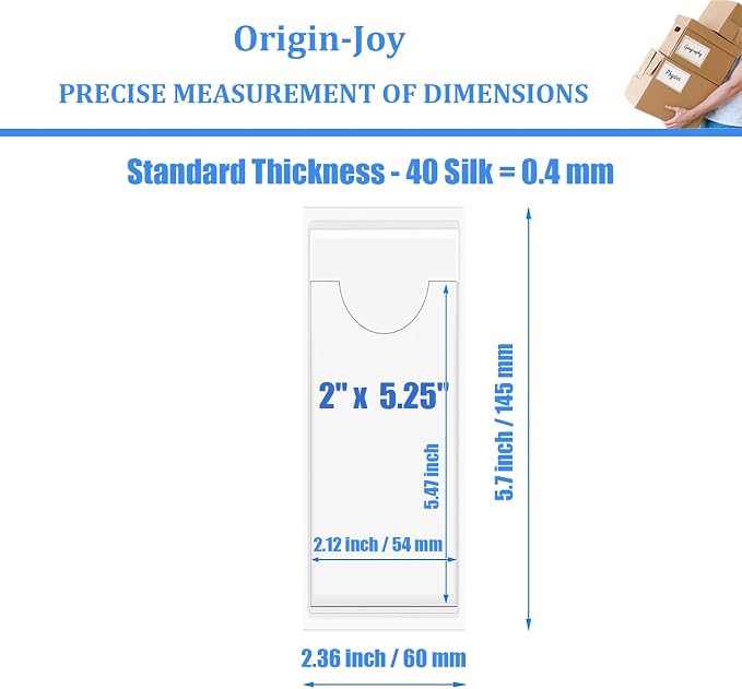 Origin-Joy 25 PCS Self-Adhesive Index Label Pockets - Image 2
