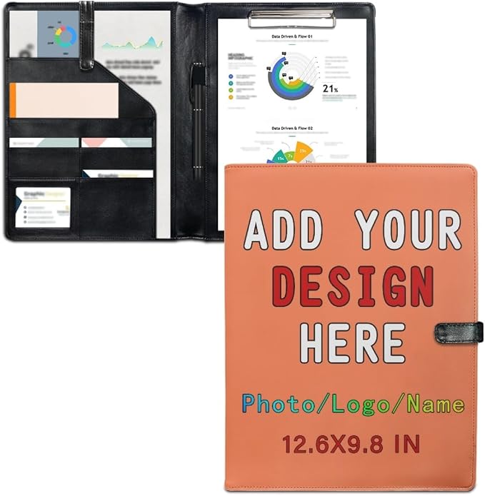 Personalized Padfolio Clipboard Folder Add Your Own Logo Text Text, Custom by LMPTOEI