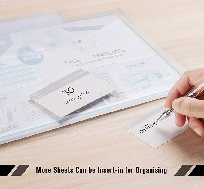 ABSOFINE 25 Pack Transparent Plastic Envelope Folders, A4 Letter Size, 100% - Image 3
