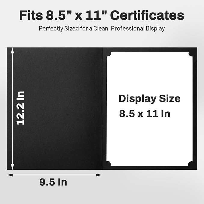 SUNEE Certificate Holders, 100 Packs Black Diploma Holders, Certificate Covers - Image 5