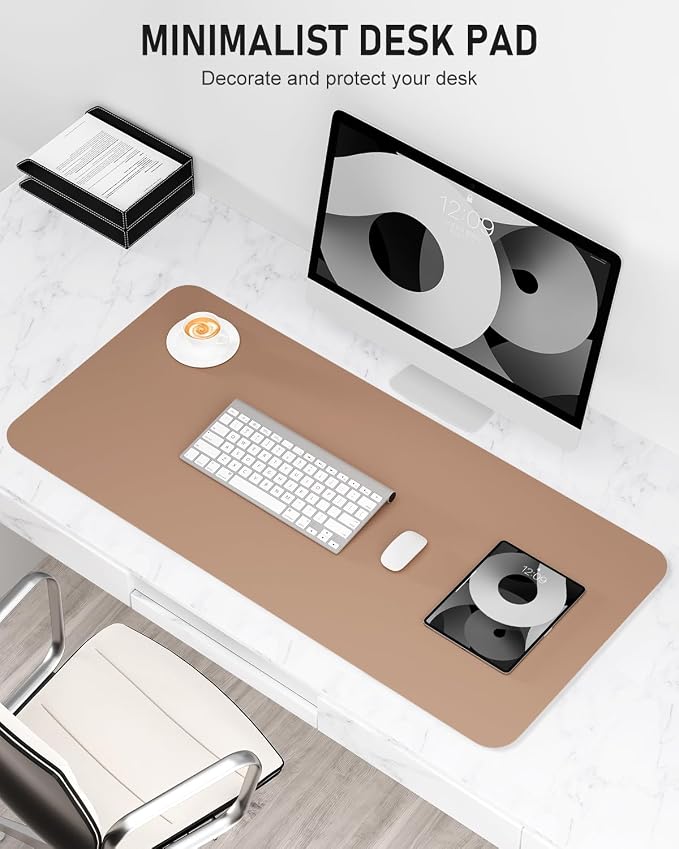 Desk Pad, 35.5" x 17" PU Leather Non-Slip Desk Mat Large Mouse Pad - Image 2