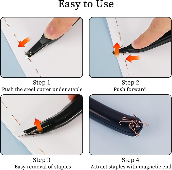 5 Pack Staple Remover Tools, 5 Color Stapler Remover and Staple Puller Set - Image 4