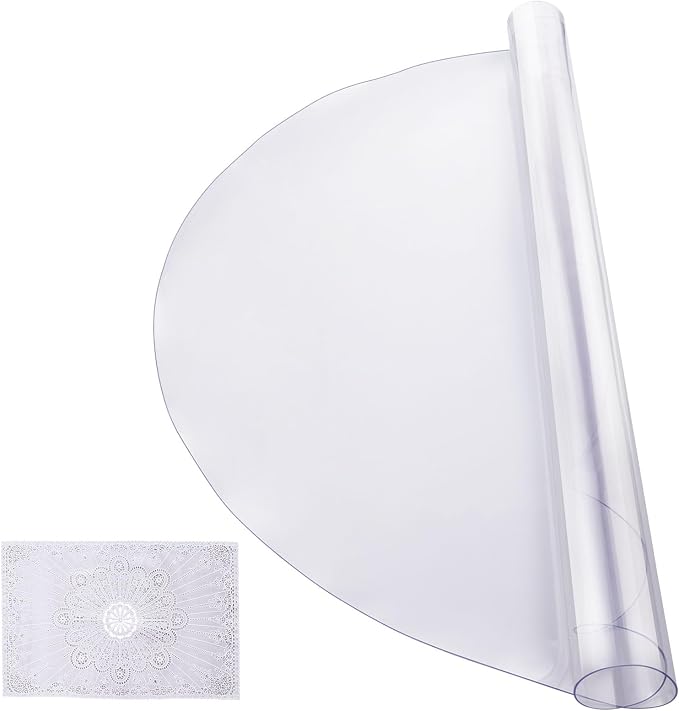 VEVOR Plastic Table Cover, 42 x 42 Inch 2.0 mm Thick Clear Round PVC Desk Mat - Image 9